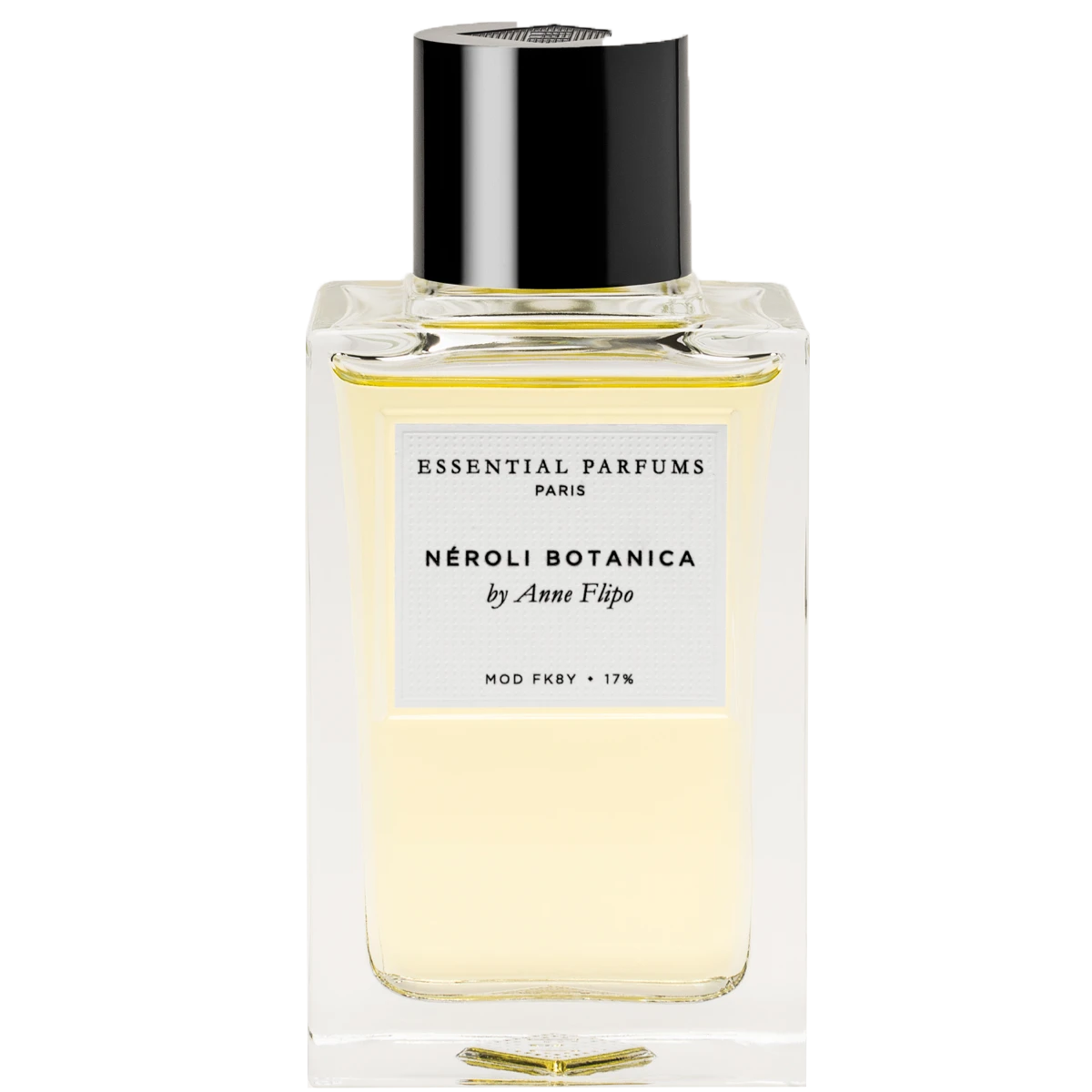 Essential Parfums Neroli Botanica 100ml perfume bottle with clear glass and black cap
