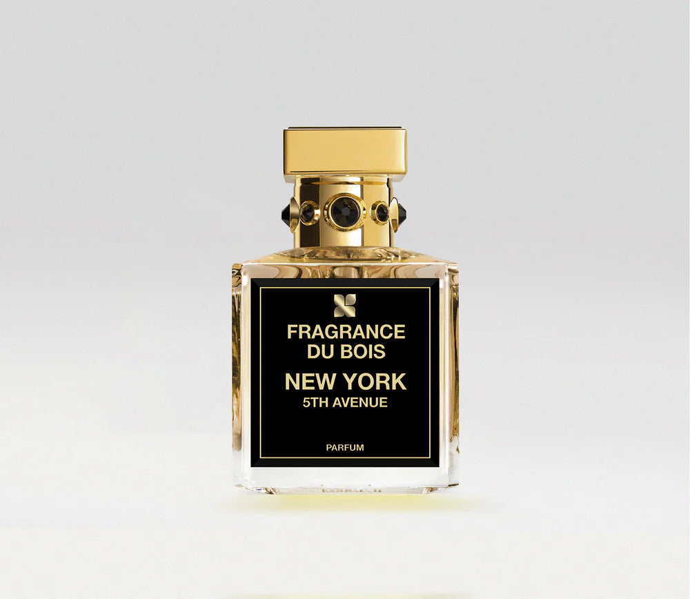 Fragrance Du Bois New York 5th perfume in elegant bottle with gold accents and black label