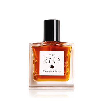 Francesca Bianchi The Dark Side Extrait De Parfum in a luxurious glass bottle with a sleek black cap
