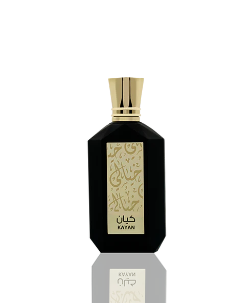 KHAYALI KAYAN Eau de Parfum in an elegant black bottle with golden accents and intricate design