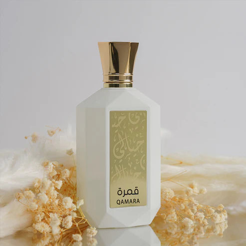 KHAYALI Qamara EDP 100ml in an elegant bottle with a golden cap and decorative label