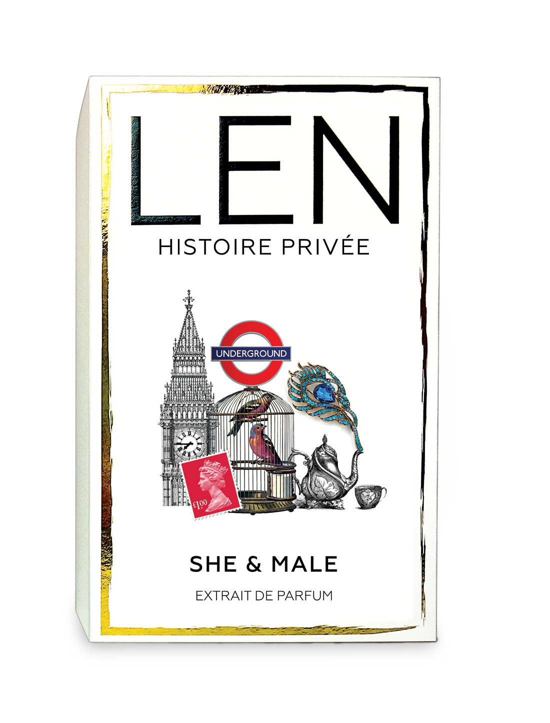 LEN FRAGRANCES she and male perfume for couples in elegant rectangular glass bottle