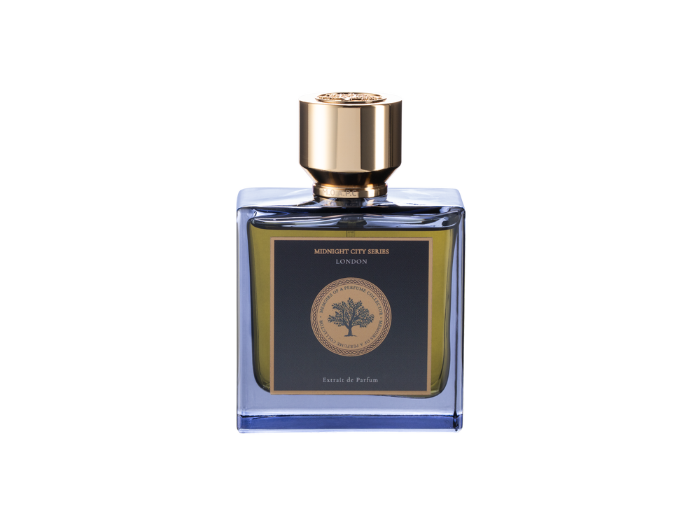 Memoirs of a Perfume Collector London Extrait de Parfum 75ml in a clear glass bottle with gold cap