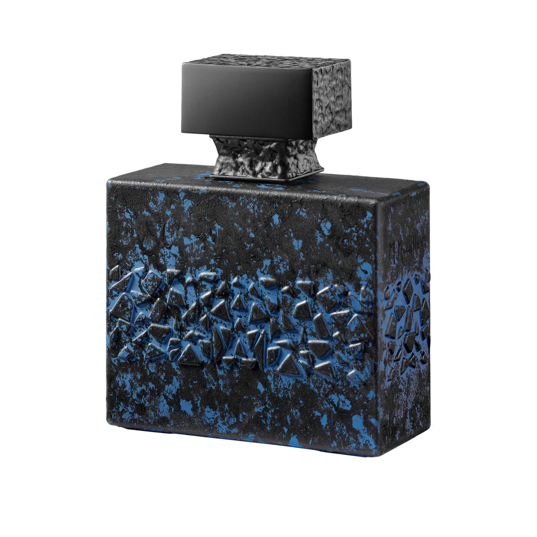 M. Micallef DesirToxic L'intense perfume in a unique textured bottle with blue and black accents