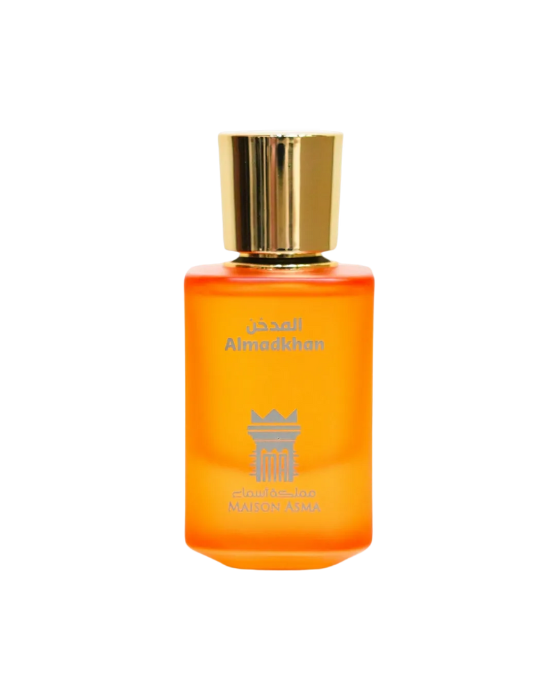 Almadkhan by Maison Asma — orange glass bottle with gold cap