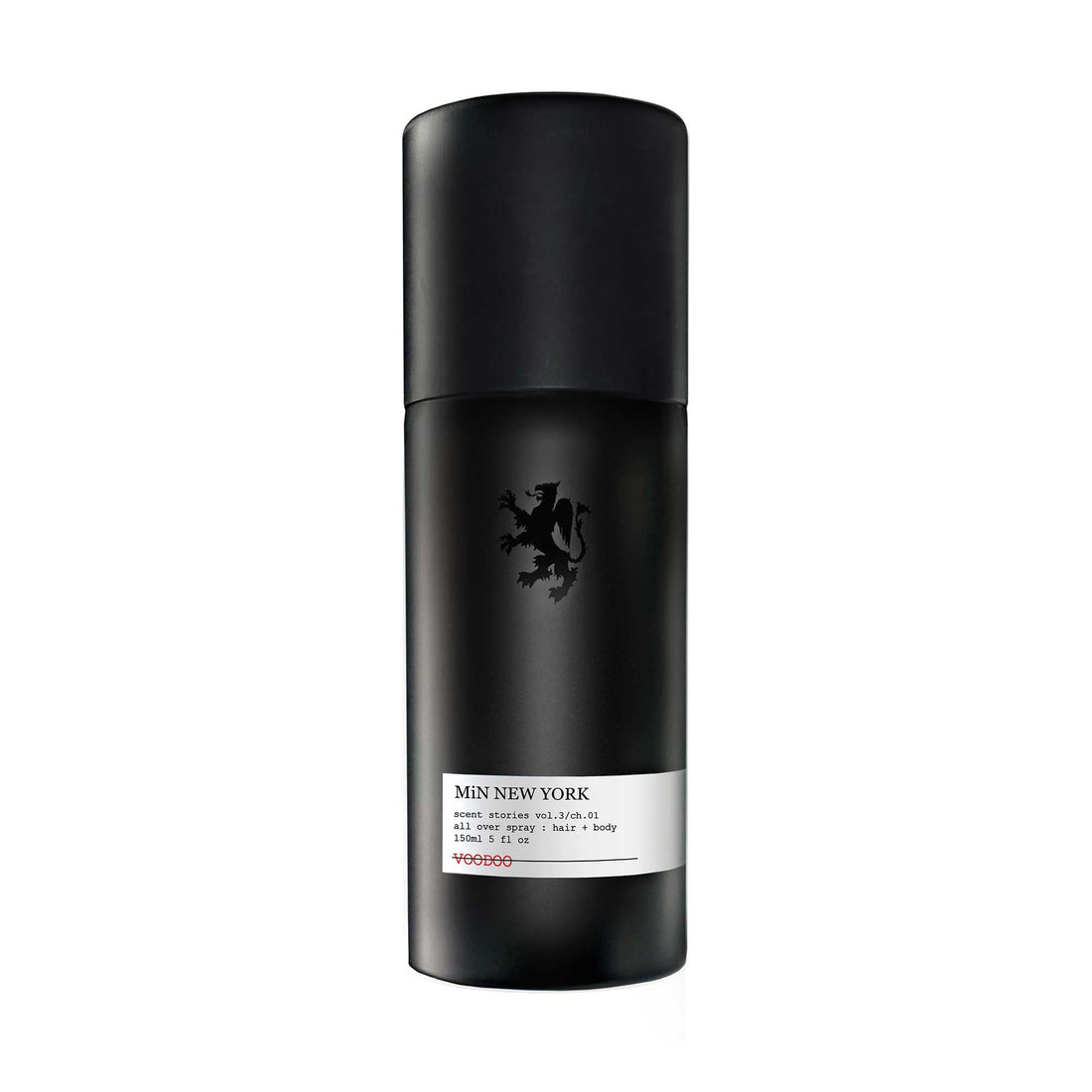 MiN NEW YORK Voodoo body spray for men in sleek black bottle with minimalist design