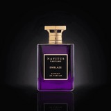 Navitus Perfumes Emblaze extrait de parfum in a purple glass bottle with gold cap and black label