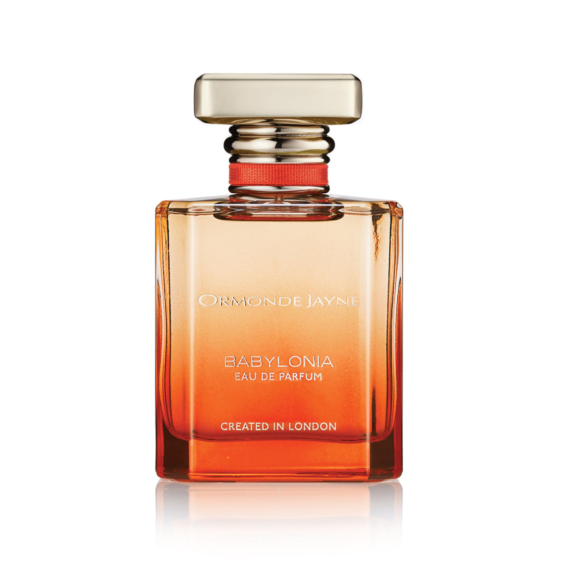 Ormonde Jayne Babylonia eau de parfum 50ml bottle with orange gradient glass and gold cap