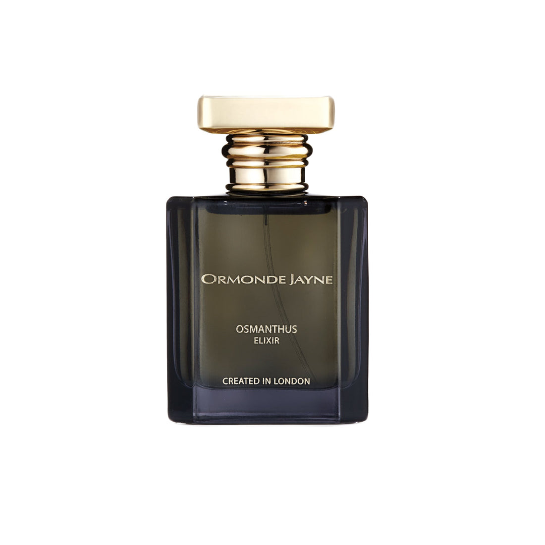 Ormonde Jayne Osmanthus Elixir 50ml perfume bottle with gold cap and dark glass design