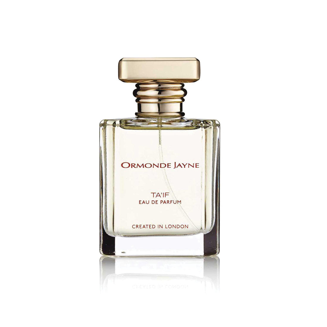 Ormonde Jayne Ta'if Eau de Parfum 50ml bottle with gold cap and clear glass design
