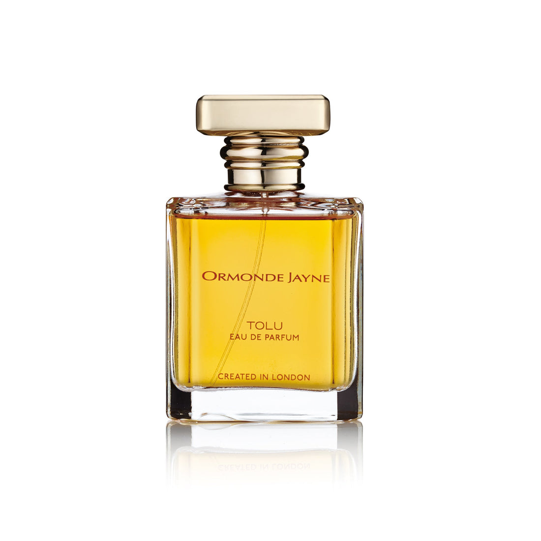 Ormonde Jayne Tolu Eau de Parfum 50ml bottle with golden liquid and elegant square glass design