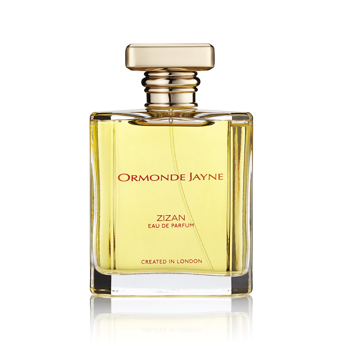 Ormonde Jayne Zizan Eau de Parfum 120ml bottle with golden liquid and clear glass design
