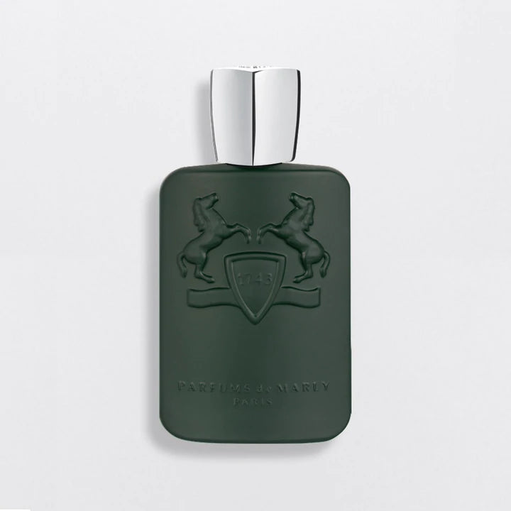 Parfums De Marly Byerley EDP 125ml perfume bottle with dark green matte finish and silver cap