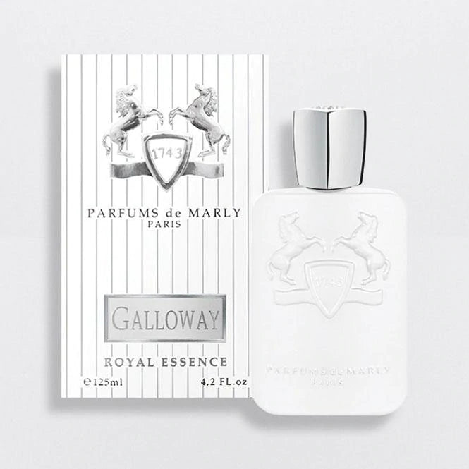 Parfums De Marly Galloway Eau de Parfum 125ml bottle with white and silver packaging box