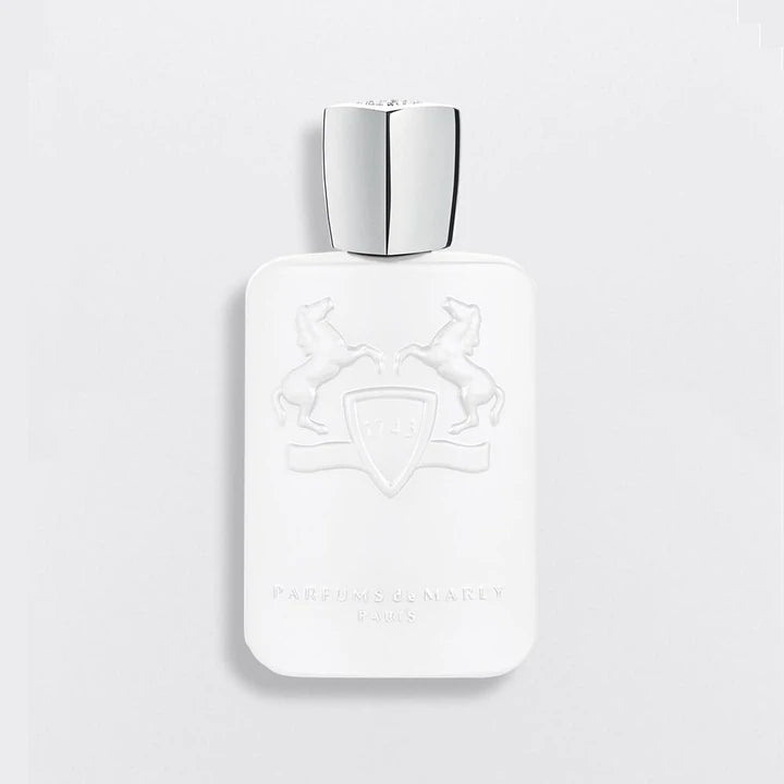 Parfums De Marly Galloway Eau de Parfum white bottle with silver cap and embossed logo