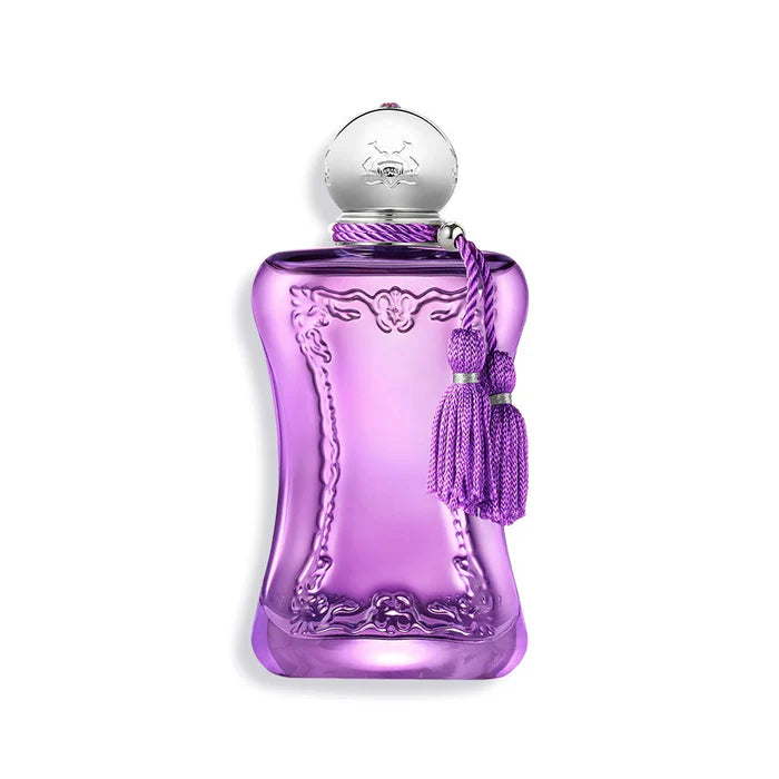 Parfums De Marly Palatine EDP purple decorative perfume bottle with tassel and silver cap