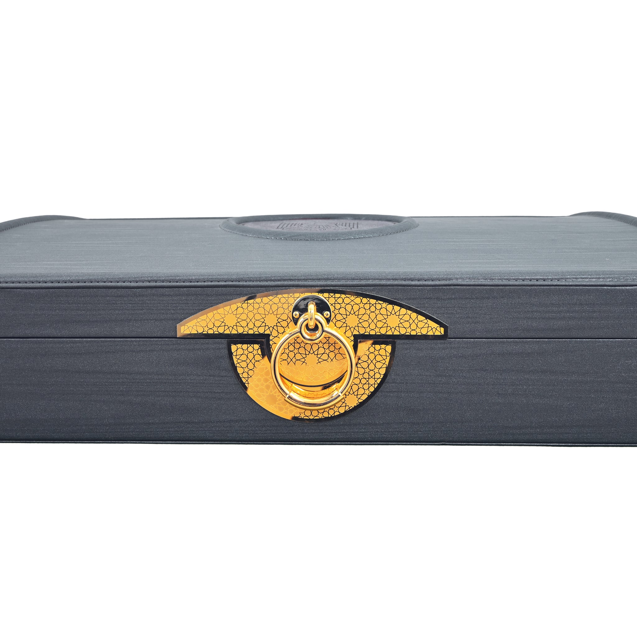 Scent Library Presidential Gold Box fragrance collection black box with gold clasp closure