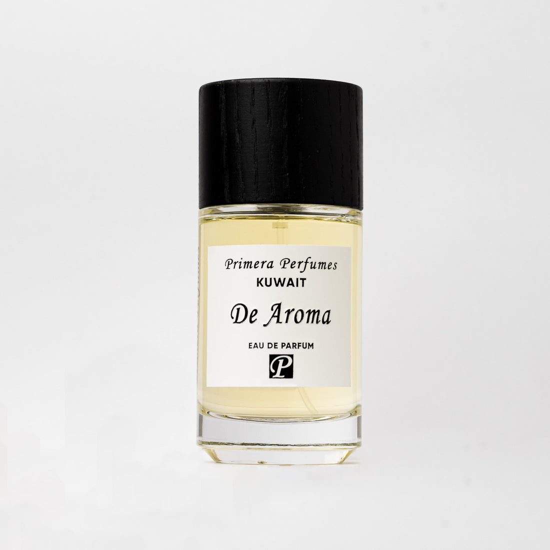 Primera Perfumes De Aroma eau de parfum 100ml bottle with black cap and clear glass