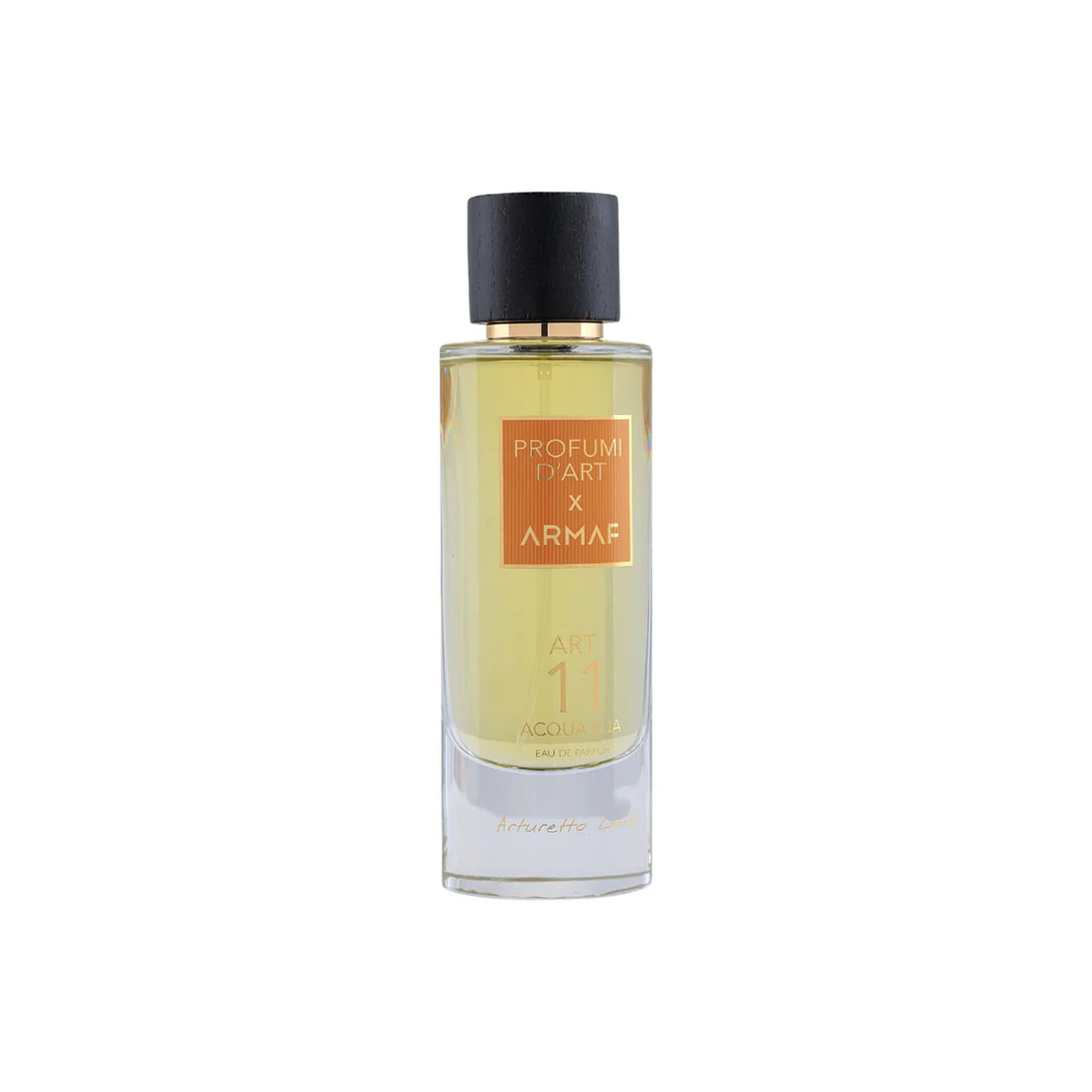 ARMAF ART 11 Acqua Tua perfume bottle with clear glass and black cap on white background