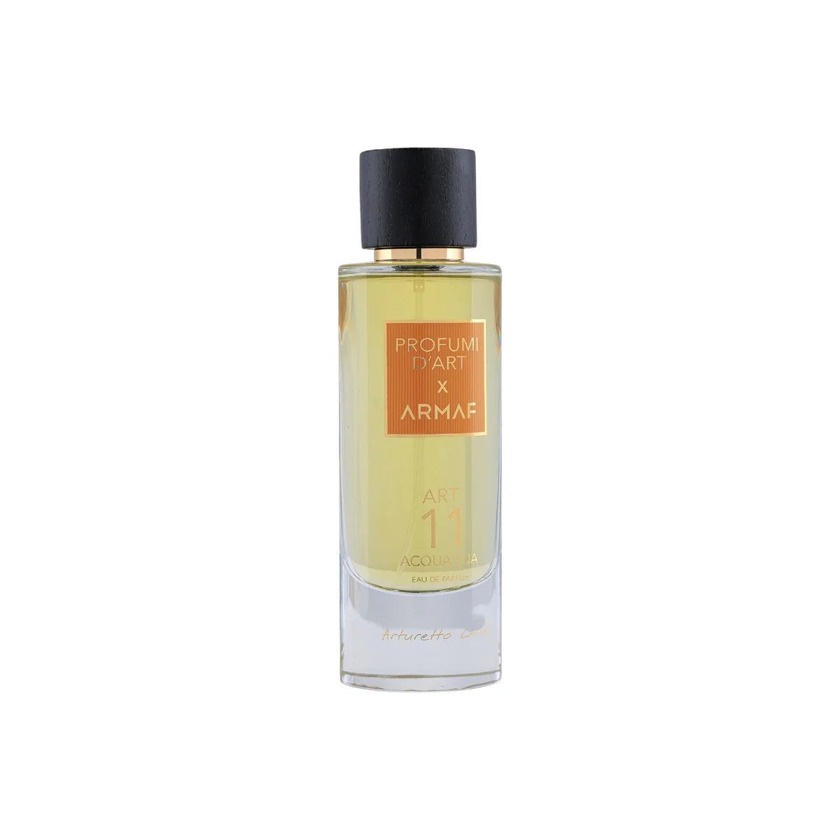ARMAF ART 11 Acqua Tua perfume bottle with clear glass and black cap on white background