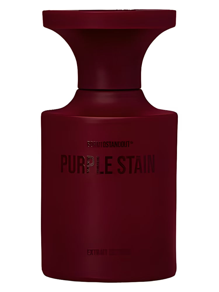 BORNTOSTANDOUT Purple Stain perfume Dubai in a deep purple elegant bottle