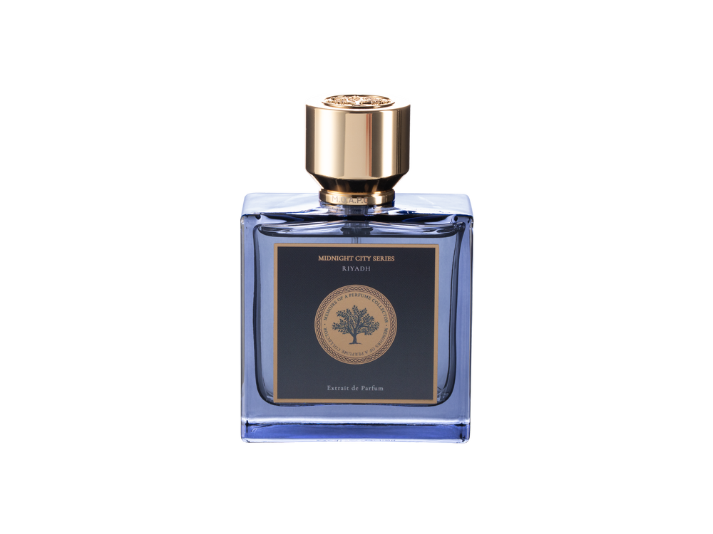 Memoirs of a Perfume Collector Riyadh Extrait De Parfum 75ml elegant blue bottle with gold cap