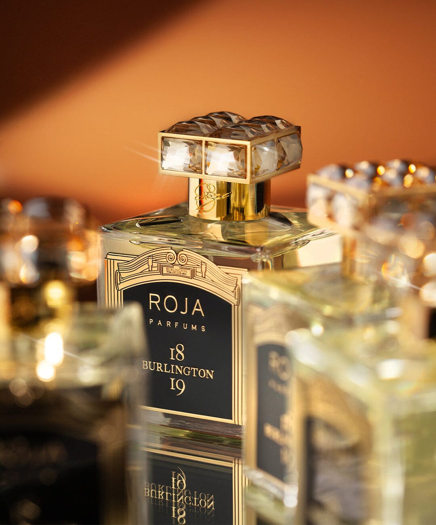 Roja Parfums Burlington 1819 unisex perfume in a luxurious clear bottle with black and gold label