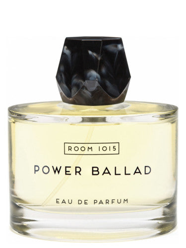 ROOM 1015 Power Ballad Eau de Parfum in a sleek glass bottle with a black cap