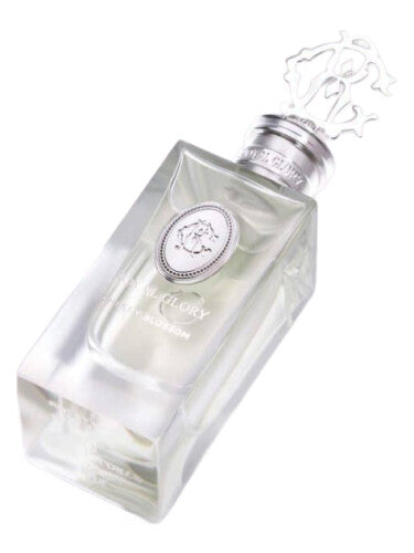 Royal Glory cherry blossom perfume 60ml bottle with elegant gold cap and clear glass design