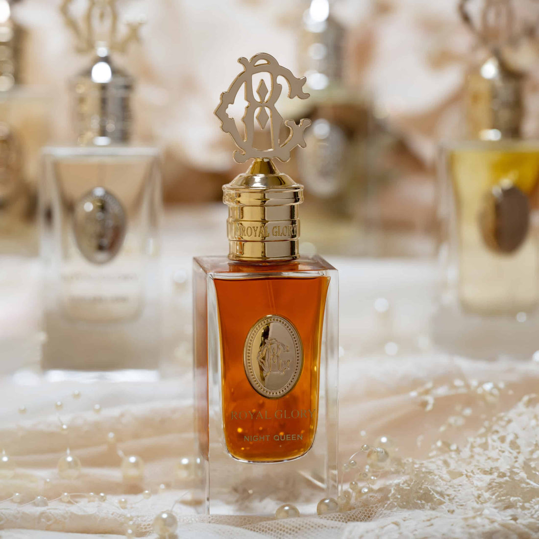 ROYAL GLORY Night Queen perfume 60ml bottle with elegant gold cap and amber fragrance inside