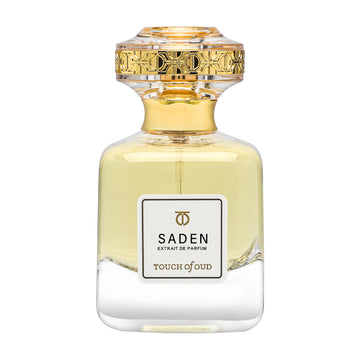 Touch Of Oud Saden Extrait de Parfum 80ml luxury perfume bottle with gold decorative cap