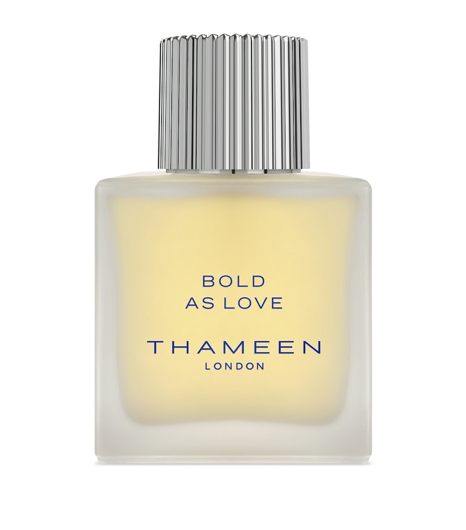 Thameen Bold As Love Cologne Elixir 100 ml perfume bottle with colorful outer packaging from Thameen London fragrance