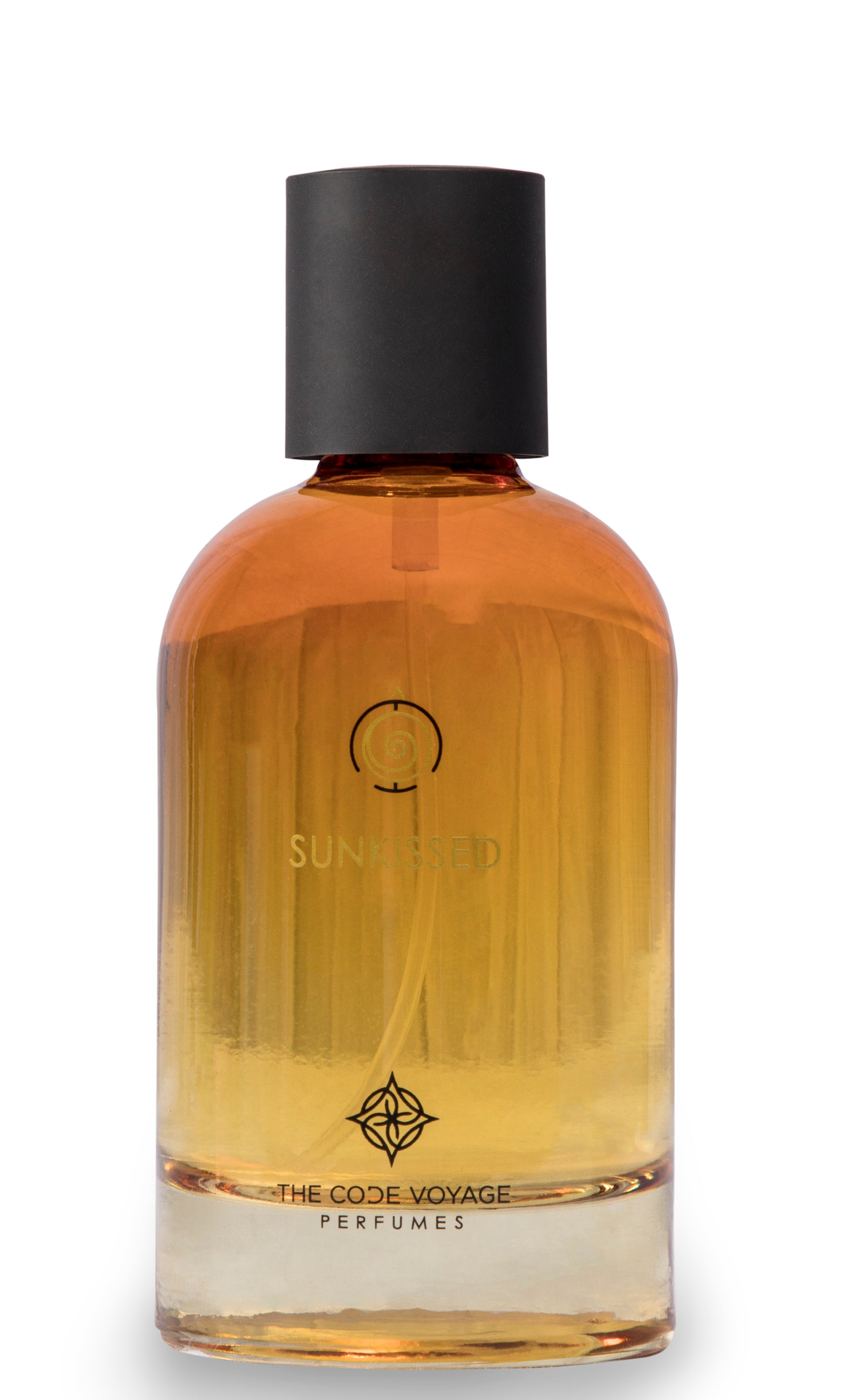 Sunkissed niche perfume by THE CODE VOYAGE in a stylish amber bottle