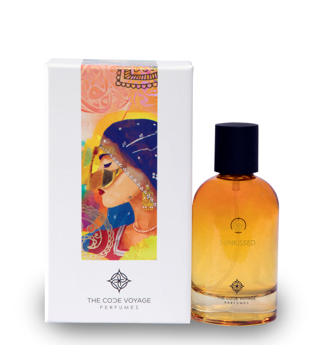 Sunkissed niche perfume by THE CODE VOYAGE in a stylish amber bottle