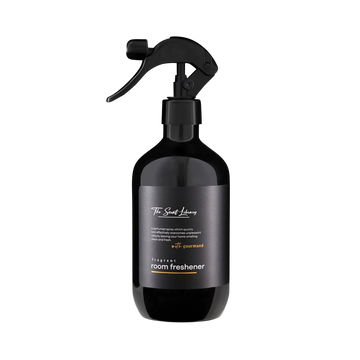 Sweet gourmand room freshener by The Scent Library in a black trigger-spray bottle