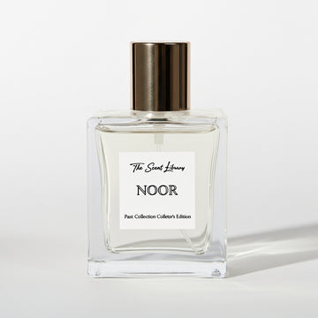 The Scent Library Noor perfume Dubai in elegant glass bottle, Past Collection Collector's Edition