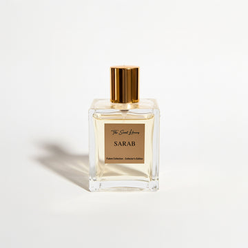 Sarab perfume Dubai from The Scent Library in a stylish square bottle with a gold cap