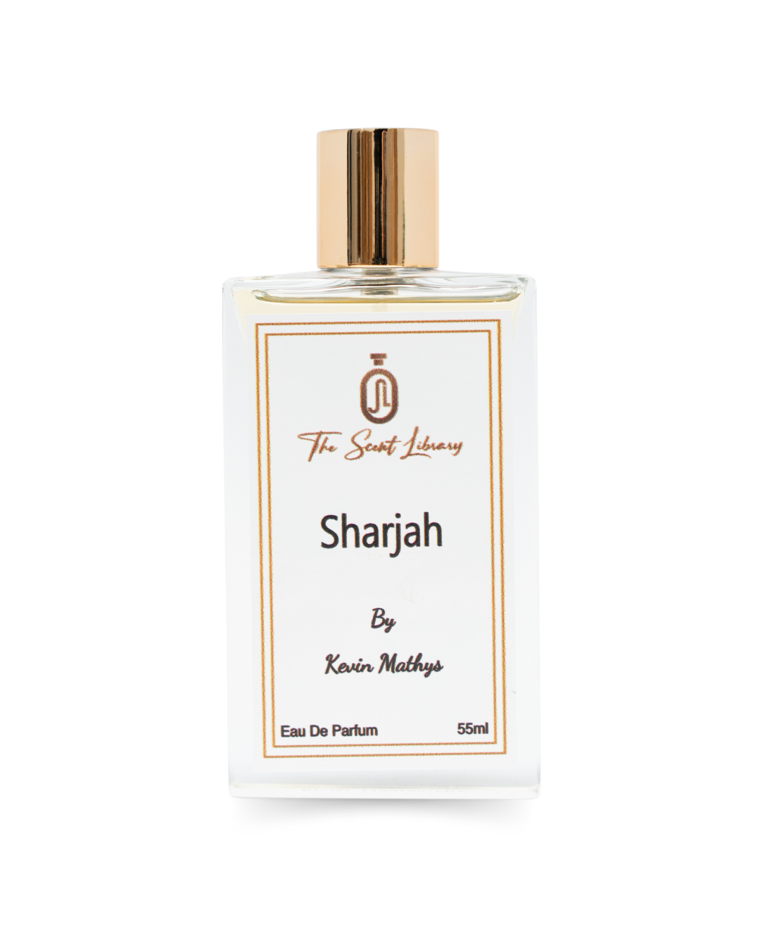 Sharjah Eau de Parfum by The Scent Library in a 55ml bottle with elegant design