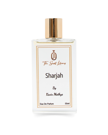 Sharjah Eau de Parfum by The Scent Library in a 55ml bottle with elegant design