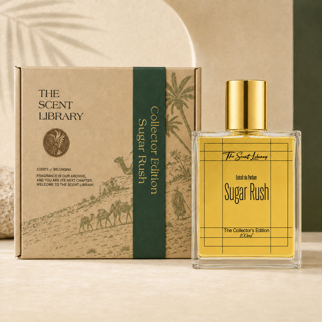 Sugar Rush by The Scent Library — a gourmand eau de parfum of crystallised sugar, Aseeda and cognac