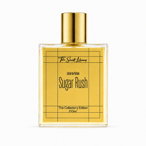 Sugar Rush by The Scent Library — a gourmand eau de parfum of crystallised sugar, Aseeda and cognac