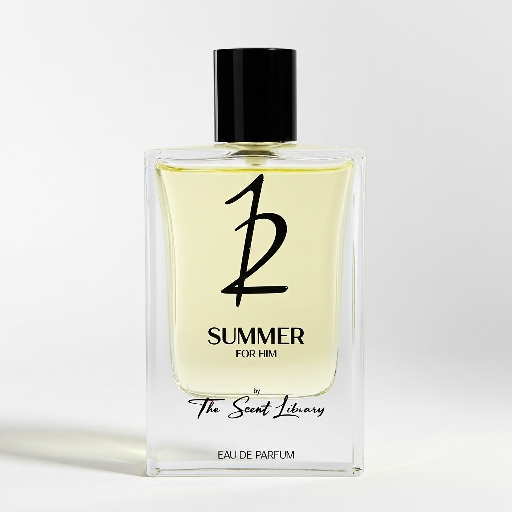 SUMMER FOR HIM eau de parfum by The Scent Library in a sleek glass bottle