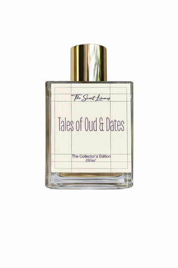 Tales of Oud & Dates Perfume by The Scent Library in a Collector's Edition bottle