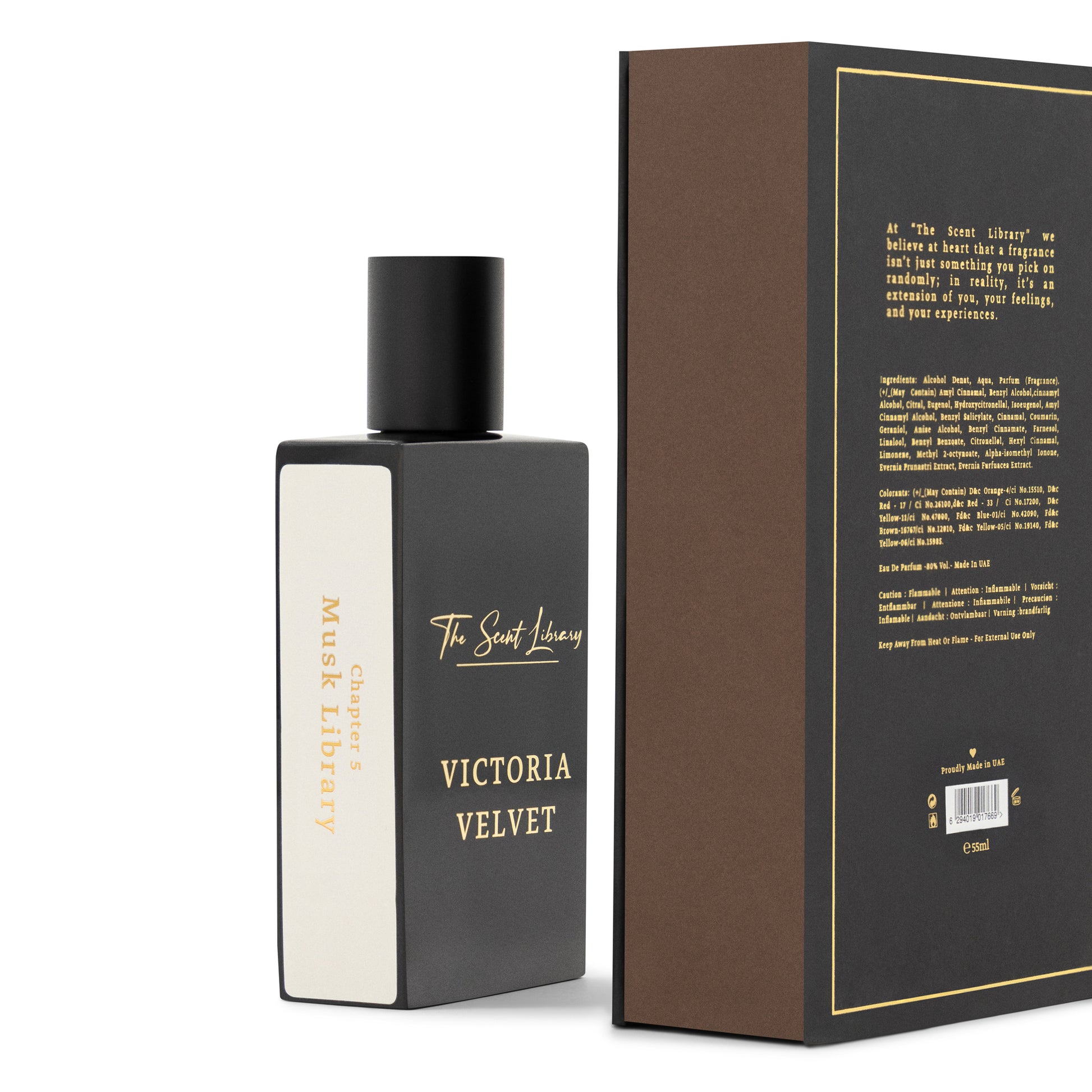 Victoria Velvet perfume by The Scent Library in elegant black bottle with minimalistic design