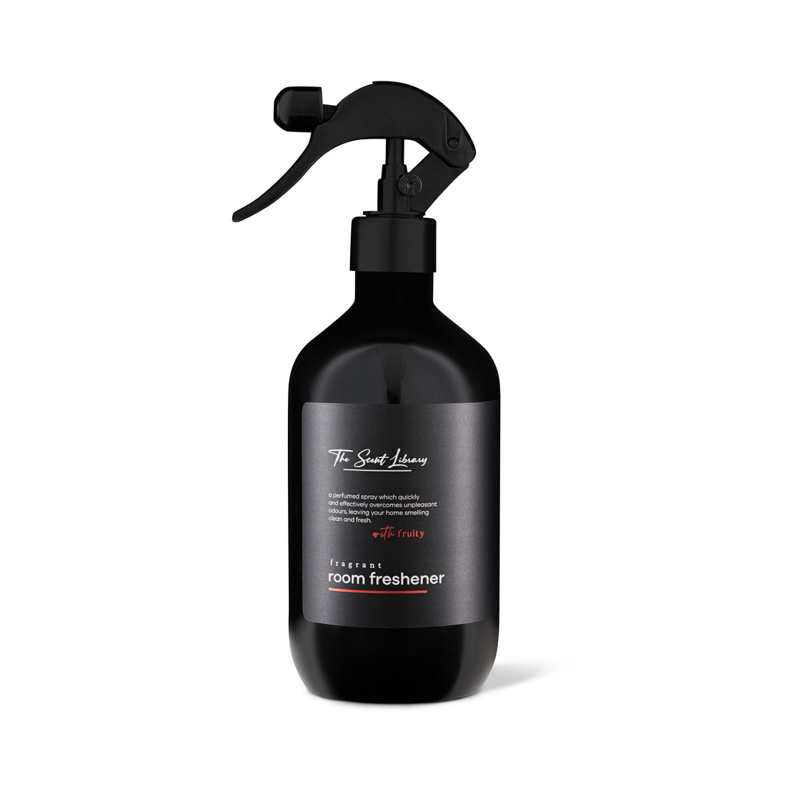 The Scent Library Fruity Room Freshener in Black Bottle with Spray Top for Refreshing Your Space