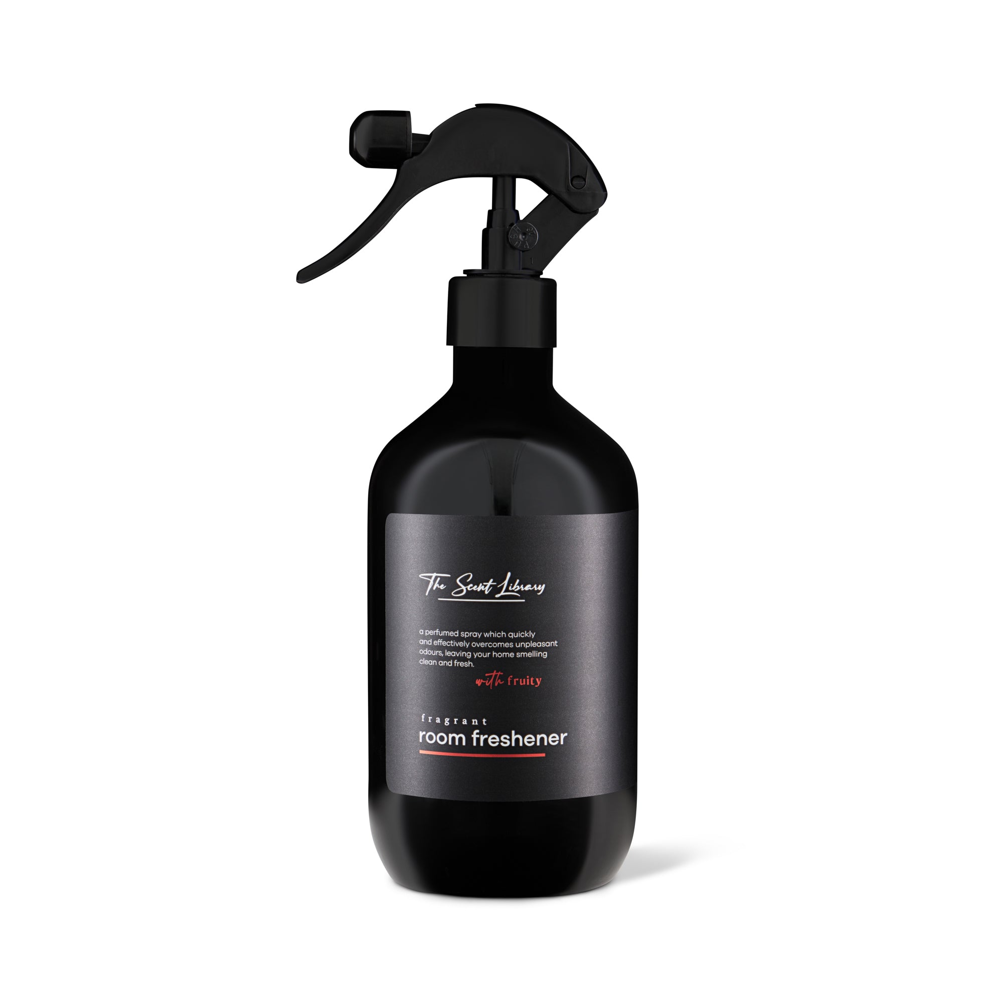 The Scent Library Fruity Room Freshener in Black Bottle with Spray Top for Refreshing Your Space