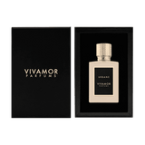 Vivamore Parfums Urbane 100ml perfume bottle with elegant packaging in black and gold