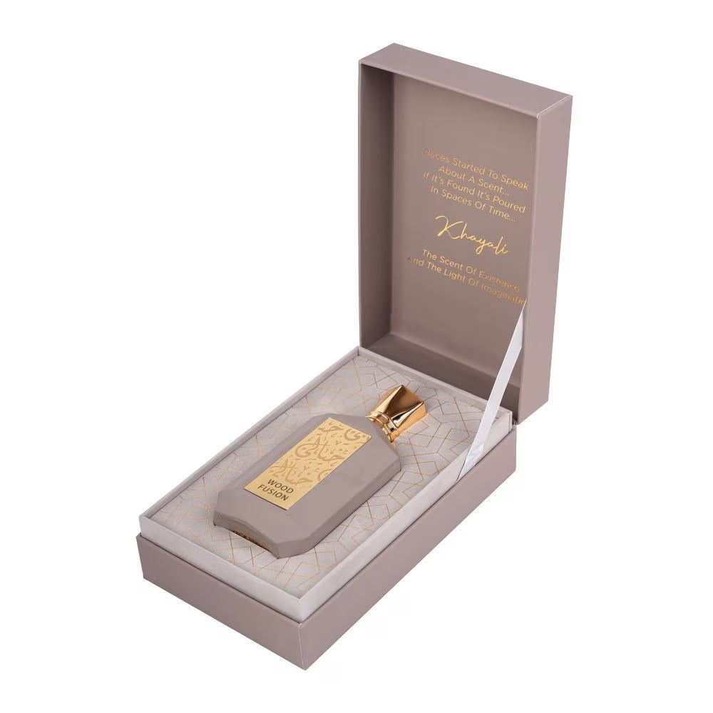 KHAYALI Wood Fusion Perfume in Elegant Bottle with Decorative Box for a Luxurious Fragrance Experience