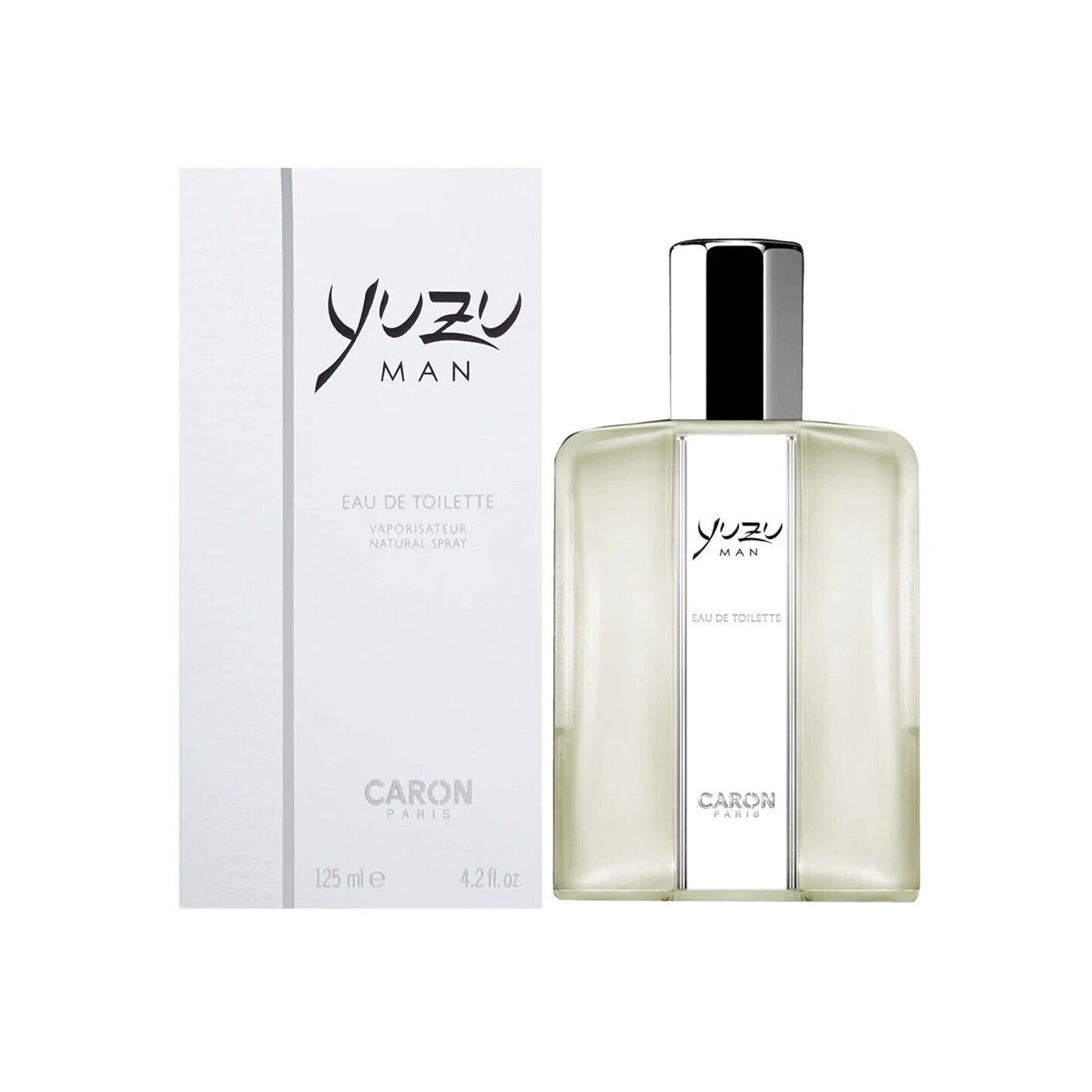 Caron Yuzu Man Eau de Toilette 125ml bottle and packaging with sleek modern design